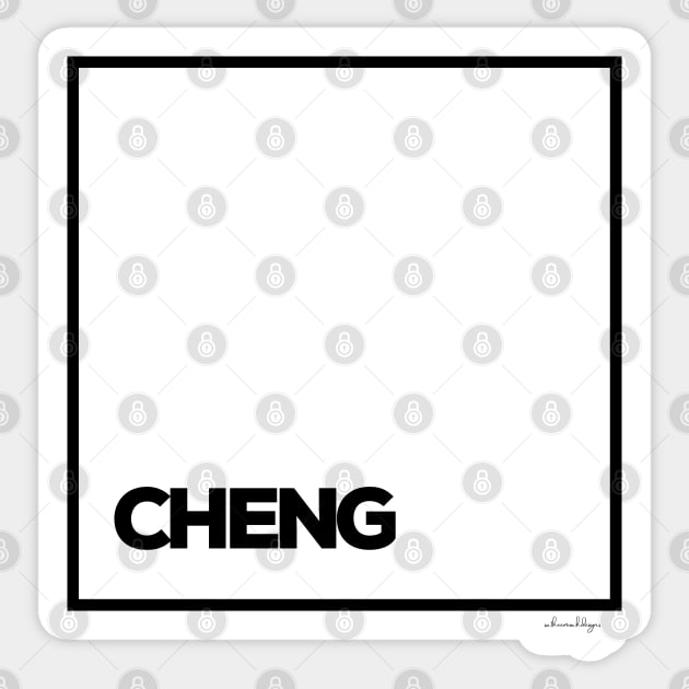 CHENG Sticker by satheemuahdesigns